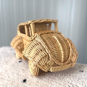Juguete creativo para niños en edad preescolar, coches de mimbre tejidos, coche de madera de tamaño mini, juguetes para jugar en familia. - Product Image 6