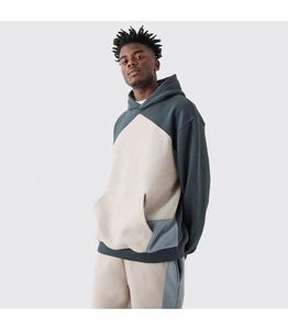 Respirant Coton Biologique 360Gsm Baggy Polaire Surdimensionné À Capuche Jogger Ensemble Hiver Hommes 2 Pièces Survêtement - Product Image 3