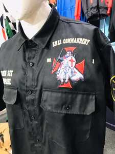 Camisa Dickies Negra con Bordado del Logotipo de los Caballeros Templarios y Masónicos - Product Image 5