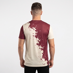 Vente en gros de maillots de sport personnalisés pour hommes, t-shirts en sublimation, coton et polyester, deux tons, vêtements d'entraînement sportif pour la salle de sport, la remise en forme et les activités sportives - Product Image 2
