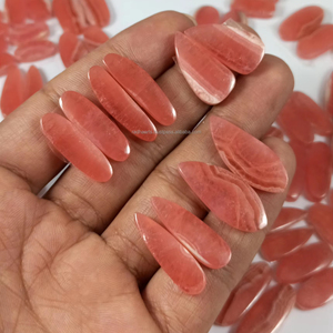 Paires de rhodochrosite rose naturelle, pierres précieuses en vrac, tailles et formes variées, qualité supérieure, cabochons pour la création de bijoux - Product Image 3