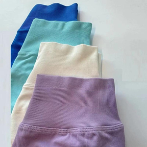 Impact <b>Shorts</b> Custom Logo Low Ribbed Band Yoga <b>Short</b> Seamless <b>Scrunch</b> <b>Bum</b> Workout Gym <b>Short</b> Booty Stretch Running <b>Shorts</b> - Product Image 4