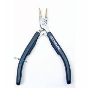 Pince à bec plat en acier inoxydable avec mâchoires en nylon et pointes en cuivre |   Outil de réparation de fil à bijoux léger, de haute qualité et sans traces - Product Image 5