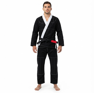 Kimono de BJJ noir pour homme, coupe classique, vêtements d'arts martiaux, taille adulte, style pantalon - Product Image 1
