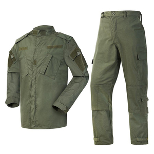 Uniformes tactiques unisexes en polyester et coton de haute qualité, design OEM, fabrication sur mesure, camouflage uni, fournis par l'usine. - Product Image 3