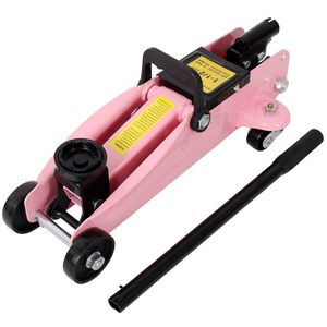 Martinetto idraulico a carrello in acciaio a basso profilo da 1,5 tonnellate con portata di sollevamento di 5-11,8 pollici, colore rosa, con custodia in plastica, per auto - Product Image 4