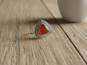 Orange Carnelian Gemstone <b>Ring</b> Pure 925 Sterling Silver Handmade <b>Statement</b> <b>Ring</b> Rose Gold Yellow Gold Plated Jewelry for Unisex - Product Image 5