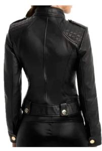 แจ็คเก็ตหนังผู้หญิงคุณภาพสูง ขายส่ง ออกแบบได้ตามต้องการ แขนยาว ระบายอากาศได้ดี เหมาะสำหรับใส่กลางแจ้งและสตรีทแวร์ - Product Image 4