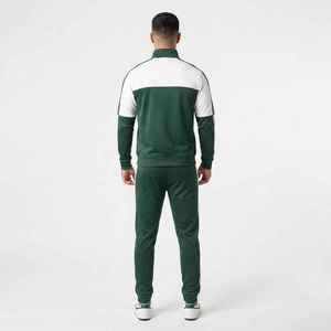 Conjunto Deportivo para Hombre Hawk Eye, Verde y Blanco con Bloques de Color, Chaqueta con Cierre Completo y Pantalones Deportivos con Bolsillos Laterales, Corte Regular, para Otoño - Product Image 2