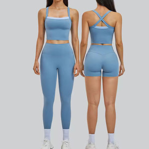Ensemble de yoga pour femmes : Leggings de sport, shorts d'entraînement, débardeur de sport respirant et à séchage rapide, faux deux-pièces, jupe de tennis – Écoresponsable - Product Image 1