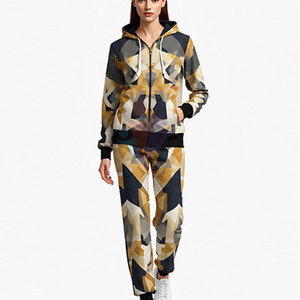 Ropa de Moda a Bajo Precio, Conjunto Deportivo de Invierno para Mujer, Sudadera con Cremallera y Pantalones Jogger de Algodón, Personalizable con Logotipo, Transpirable - Product Image 6