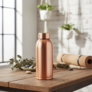 Bouteille d'eau en cuivre pur de qualité supérieure, anti-fuite, pour stockage ayurvédique et boissons |   Bouteille de santé réutilisable et écologique pour un usage quotidien - Product Image 1