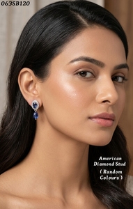 Pendientes de latón Jhumki tipo candelabro, hechos a mano, tradicionales, de esmalte, elegantes, para mujer, estilo indio, para el Día de San Valentín o Diwali - Product Image 2