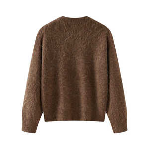 เสื้อสเวตเตอร์ผู้หญิง VIBE SEWN ผ้าโพลีเอสเตอร์/คอตตอน ถักมือสำหรับฤดูหนาว ระบายอากาศได้ดี ไม่เป็นขุย แห้งเร็ว คุณภาพสูง ราคาถูก ทรงเข้ารูป - Product Image 2