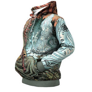 เสื้อฮู้ดดี้แขนยาวผู้ชายแบบซับลิเมชั่น ไซส์ใหญ่ ระบายอากาศได้ดี ดีไซน์ใหม่ ทนทาน แฟชั่น เสื้อฮู้ดดี้ผู้ชายแบบซับลิเมชั่น - Product Image 3