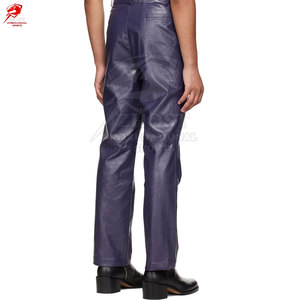 กางเกงหนังผู้ชายมีสไตล์ ดีไซน์ทรงเข้ารูป วัสดุสวมใส่สบายและทนทานสำหรับการสวมใส่ในชีวิตประจำวัน - Product Image 3