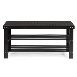 Scarpiera in bambù a 3 livelli FCH con parte superiore senza giunture, design a strati premium per una comoda organizzazione - Product Image 4