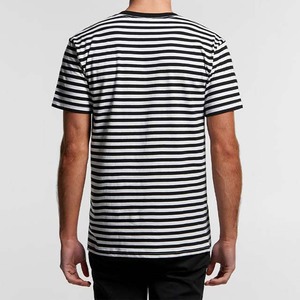 เสื้อยืดลายทางผู้ชายแฟชั่น ทันสมัย สวมใส่สบาย ทนทาน เหมาะสำหรับใส่ลำลองและใส่ทุกวัน ผ้าฝ้าย 100% เสื้อผู้ชายไซส์ใหญ่ - Product Image 5