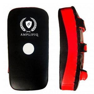 Muay Thai Training Pads Leather Durable Outer Cover Thick <b>Foam</b> <b>Padding</b> Breathable Comfortable Hand Straps Curved Shape Strong - Product Image 1