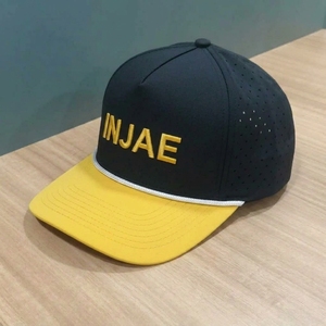 Gorra de Golf Personalizada OEM de 5 Paneles, Perforada con Corte Láser, Bordado 3D, Visera Precurvada de Fábrica, Estructurada, MOQ Bajo, ODM - Product Image 3