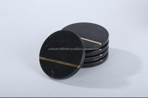 Posavasos de mármol de forma redonda de precio al por mayor para té/café Posavasos de piedra para servir fabricante y proveedor de India - Product Image 6