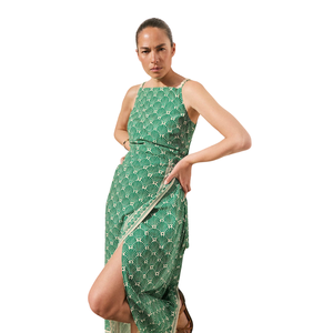 Vestido Midi Floral para Mujer, Vestido Midi Informal con Mangas Abullonadas - Product Image 3