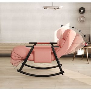 Poltrona Reclinabile Pieghevole con Schienale Alto Regolabile, Poggiapiedi e Tasche Laterali, Imbottita per Uso in Soggiorno - Product Image 5