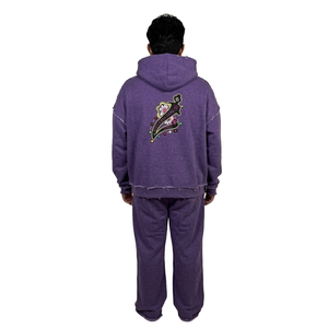 Traje Deportivo de Alta Calidad para Entrenamiento y Gimnasio, Talla Grande, Personalizado, de Dos Piezas, para Correr, con Patrón Sólido, 100% Algodón - Product Image 5