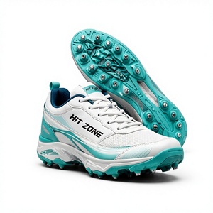 Zapatos de críquet avanzados con tacos metálicos, agarre fuerte, duraderos, ligeros y cómodos para entrenamiento y partidos. - Product Image 1