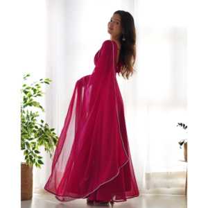 Ensemble de costume Anarkali de couleur rouge Liksha NKB-36 - Product Image 6