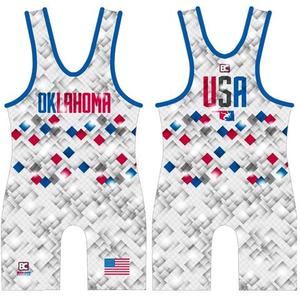 Traje de Lucha Libre sin Mangas con Estampado por Sublimación, de Poliéster, Unisex, Ajustado, Compresivo - Product Image 1