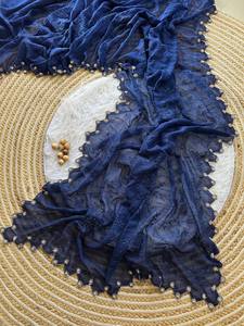 ผ้าส่าหรีงานฝีมือสุดหรูหราและสง่างาม ผ้าไหมเนื้อนุ่ม หนักแน่น เหมาะสำหรับงานปาร์ตี้ งานแต่งงาน งานดิวาลี และสไตล์ลำลอง - Product Image 4