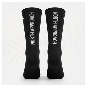 NORTH APPAREL Black <b>Knee</b> <b>High</b> Athletic <b>Socks</b> Breathable Basketball Crew <b>Socks</b> for Adults Summer Sport Wear - Product Image 2