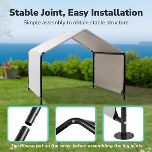 Grande Tenda per Cani Grigia 4*4*3.3FT, Casette e Arredi Premium per Animali Domestici per un Soggiorno Confortevole - Product Image 5