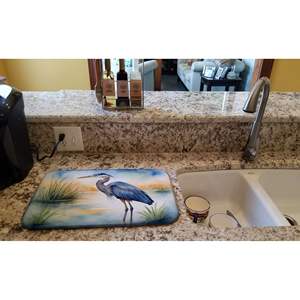 Alfombrilla de secado de platos absorbente emergente de Blue Heron para mostrador de cocina 14X21 "alfombrilla de escurridor de platos de desvanecimiento de día Multicolor - Product Image 2
