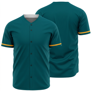 Maillot de baseball personnalisé avec nom et numéro d'équipe, col en V, protection UV, pour hommes et femmes, été, respirant, séchage rapide - Product Image 3