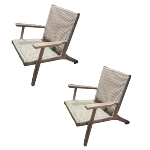 Precio al por mayor, sillas de comedor, muebles, respaldo, asiento de cuerda de ratán, silla de madera para hotel, restaurante, muebles de comedor - Product Image 5