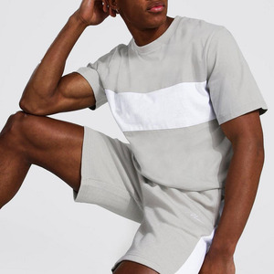 Ensembles de shorts d'été pour hommes personnalisés, tissu polaire de haute qualité, séchage rapide, polyester/coton, vêtements de plage, t-shirt à manches courtes, short, ensemble - Product Image 5