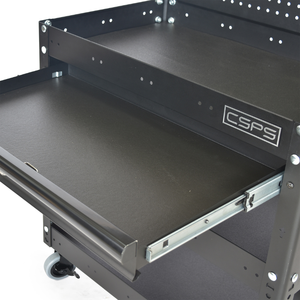 Chariot à outils Chariot à outils en acier inoxydable à 3 niveaux OEM pris en charge Vente en gros pour armoire de garage de mécanicien avec roues Industrie du stockage d'outils - Product Image 4