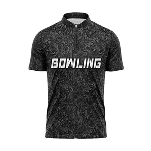 Wholesale Factory Sublimation <b>Bowling</b> Jersey Cheap Team <b>Bowling</b> <b>Shirts</b> <b>Bowling</b> Jersey for <b>Men</b> With Zipper Collar - Product Image 2