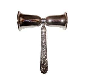 Jigger de Cócteles de Aleación de Aluminio de Lujo con Detalle de Bola de Madera Ergonómica - Vaso Medidor de Barra Moderno y Minimalista |   Venta al por Mayor - Product Image 1