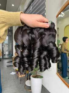 Prix de gros Extensions de cheveux à trame rebondissante à la machine à texture courte Tissage de cheveux humains Remy bruts vietnamiens - Product Image 6