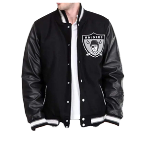 เสื้อแจ็คเก็ตวาร์ซิตี้ขนสัตว์สำหรับผู้ชาย แจ็คเก็ตเลตเตอร์แมนปักลาย คอตั้ง แจ็คเก็ตเบสบอลลำลอง แจ็คเก็ตบอมเบอร์ติดกระดุมสีพื้น อบอุ่น - Product Image 1
