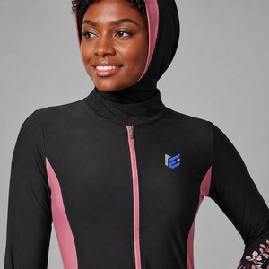 Nouvel ensemble de burkini modeste 4 pièces pour femmes musulmanes – Maillot de bain confortable à manches longues, hijab intégré, couvrance totale, style sportif islamique - Product Image 6