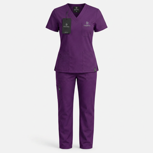 Uniformes Quirúrgicos Cortos de Satén para Mujer, Nuevos, de Alta Calidad, para Uso en Hospitales Privados, para Doctoras y Enfermeras, Verano - Product Image 1