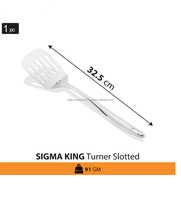 Spatule de cuisine durable en acier inoxydable 306 finition miroir avec poignée en silicone, compatible lave-vaisselle, pour cuisines domestiques, restaurants, hôtels, vente en gros