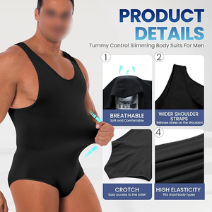 Compression <b>Jumpsuit</b> Unisex High Elastic Antibacterial Breathable Quick Dry Seamless Spandex/Nylon Full Body Sports Romper - Product Image 2