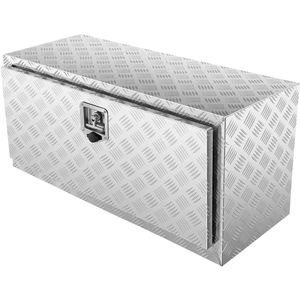 Heavy Duty Aluminum 36\" X 17\" X 18\" Underbody Truck <b>Box</b> Diamond Plate <b>Tool</b> <b>Storage</b> Lock Keys Water Resistant Pickup <b>Box</b> - Product Image 1