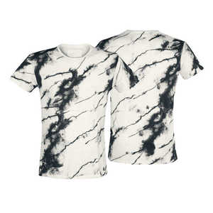 T-shirt à manches courtes pour homme de qualité supérieure, impression par sublimation, coupe ajustée, col rond, polyester/coton, respirant, tie-dye - Product Image 1