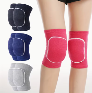 Genouillères Coexistence en éponge épaisse tricotée respirante, protection à enfiler, unisexe, toutes saisons, ajustement universel, volleyball, rose, bleu - Product Image 6